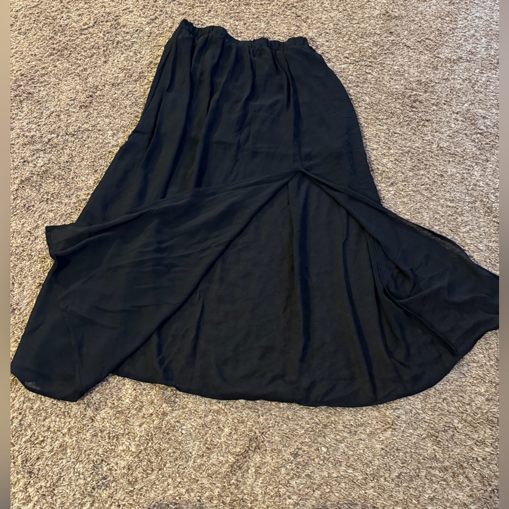 Forever 21, black, maxi skirt with slit